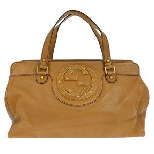 Gucci Brown Leather Blondie Interlocking Handbag 121551 214397 135822